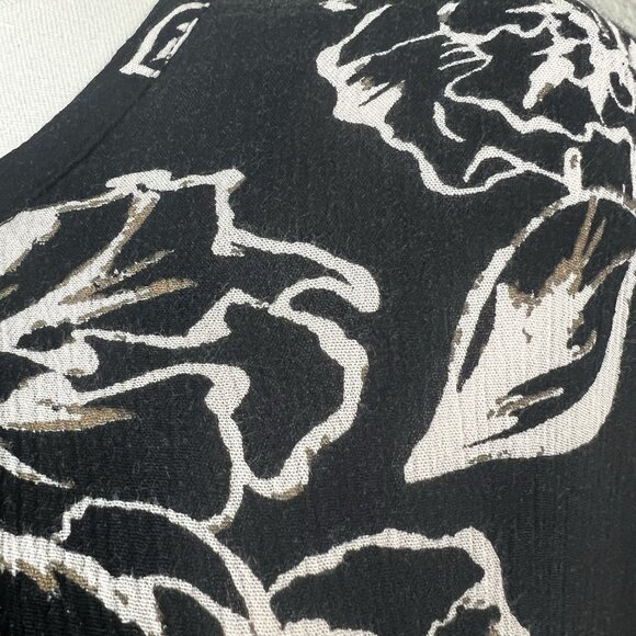 Free People Tunic Mini Dress Boho Black Long Sleeve V-Neck Swing Size Medium - Picture 4 of 12